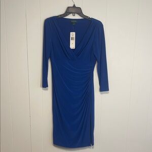 Ralph Lauren Royal Blue Long Sleeve Dress new size 8